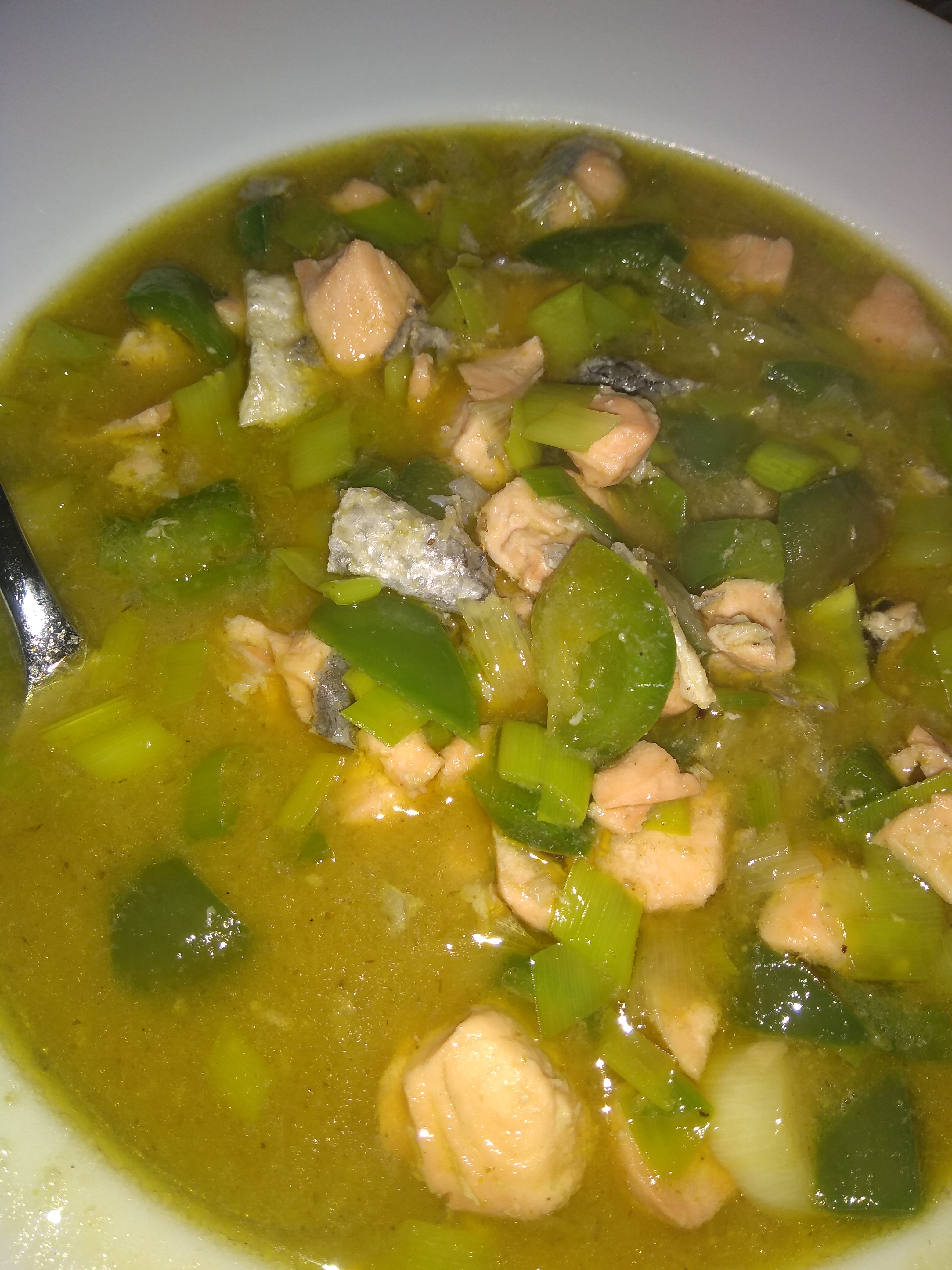 2022-02-18: Green Curry with Salmon